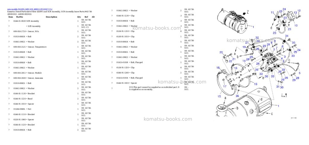 Komatsu D61EX-24E0 S/N 48001-UP Parts catalog cover Page 3