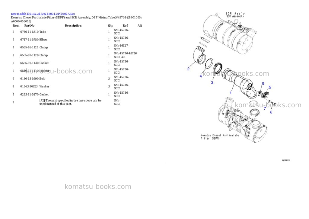 Komatsu D61PX-24 S/N 48001-UP Parts catalog cover Page 5
