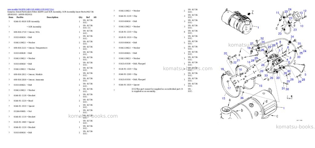 Komatsu D61EXI-24E0 S/N 48001-UP Parts catalog cover Page 3