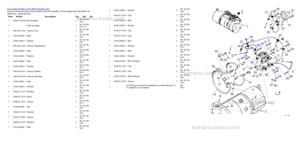 Komatsu D61EXI-24 S/N 48001-UP Parts catalog cover Page 3