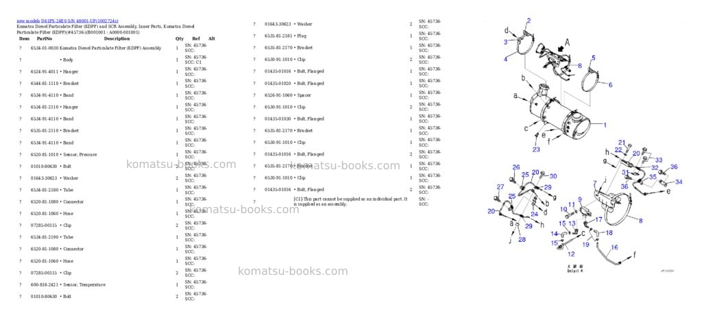 Komatsu D61PX-24E0 S/N 48001-UP Parts catalog cover