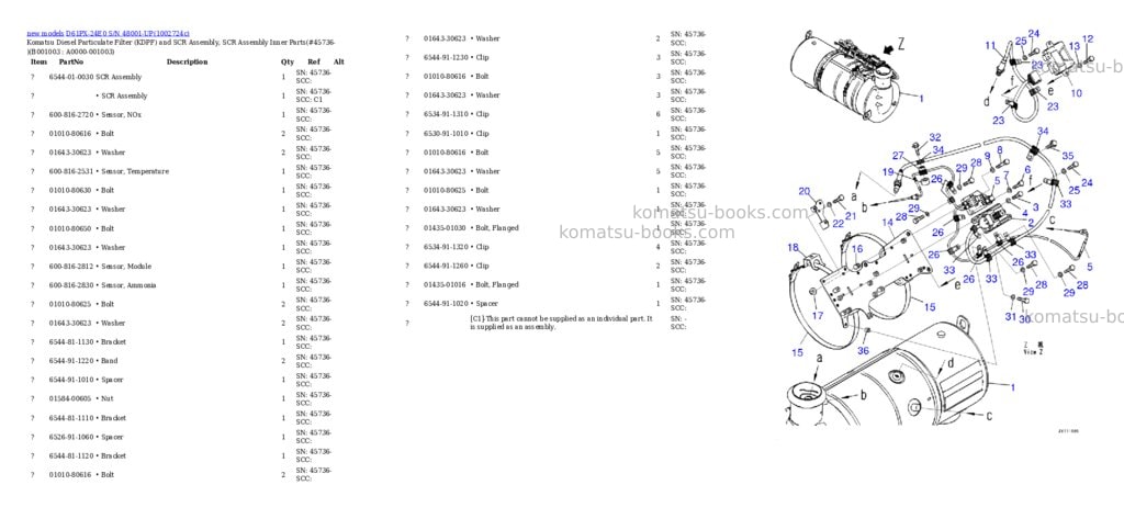 Komatsu D61PX-24E0 S/N 48001-UP Parts catalog cover Page 3