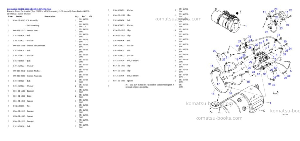 Komatsu D61PXI-24E0 S/N 48001-UP Parts catalog cover Page 3