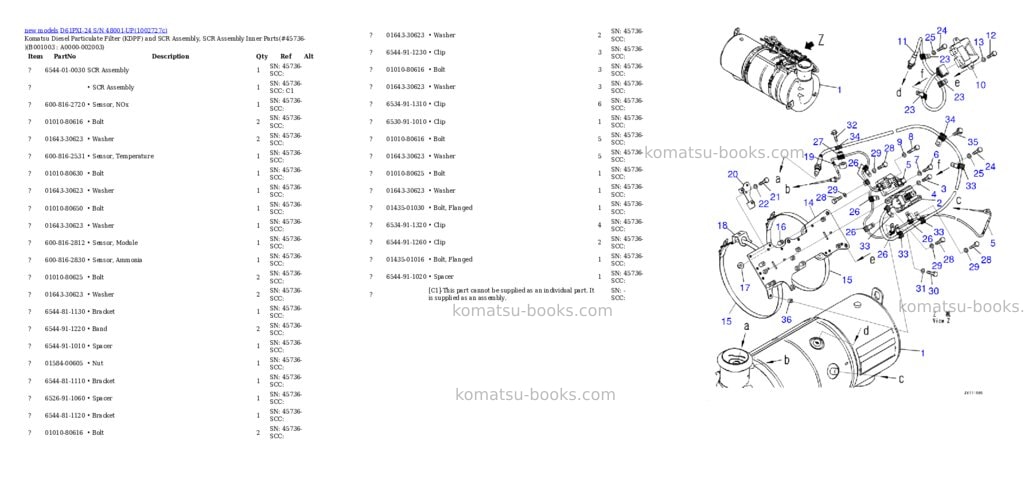 Komatsu D61PXI-24 S/N 48001-UP Parts catalog cover Page 3