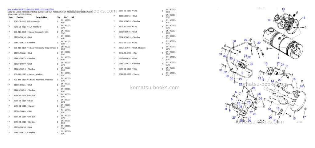 Komatsu D65EX-18M0 S/N 98001-UP Parts catalog cover Page 4 Komatsu D65EX-18M0 S/N 98001-UP Parts catalog cover Page 4