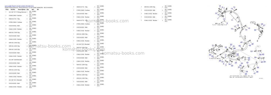 Komatsu WA475-10 S/N 122001-UP Parts catalog cover Page 2 Komatsu WA475-10 S/N 122001-UP Parts catalog cover Page 2