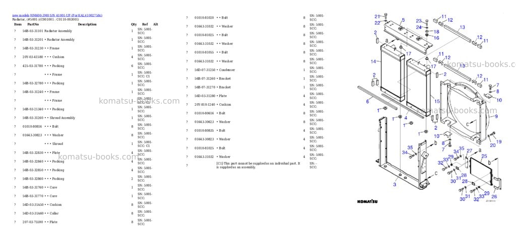 Komatsu HM400-3M0 S/N 41001-UP (For KAL) Parts catalog cover Page 9 Komatsu HM400-3M0 S/N 41001-UP (For KAL) Parts catalog cover Page 9