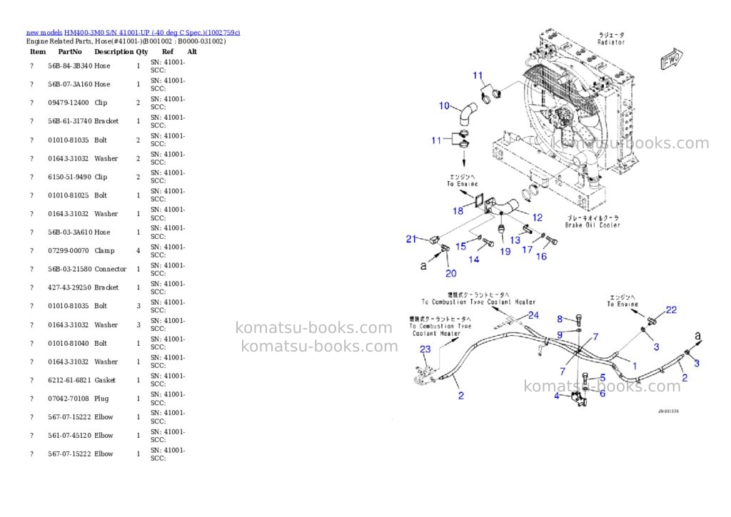 Komatsu HM400-3M0 S/N 41001-UP (-40 deg C Spec.) Parts catalog cover Page 2 Komatsu HM400-3M0 S/N 41001-UP (-40 deg C Spec.) Parts catalog cover Page 2