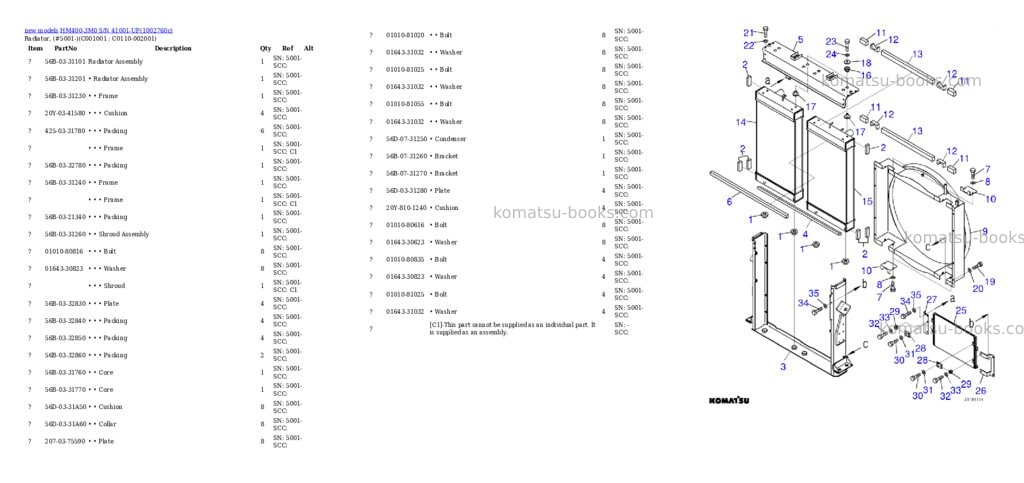 Komatsu HM400-3M0 S/N 41001-UP Parts catalog cover Page 9 Komatsu HM400-3M0 S/N 41001-UP Parts catalog cover Page 9