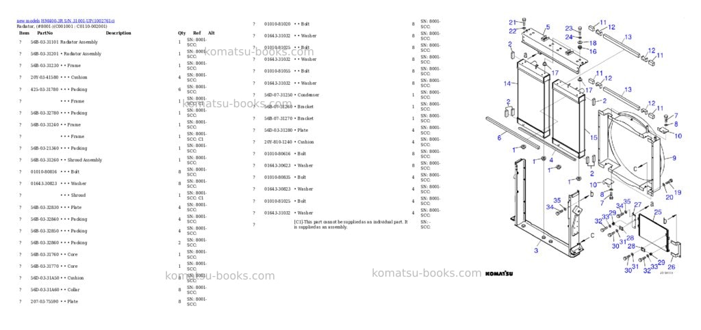 Komatsu HM400-3R S/N 31001-UP Parts catalog cover Page 9 Komatsu HM400-3R S/N 31001-UP Parts catalog cover Page 9