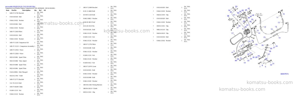 Komatsu HM300-2R S/N 7201-UP Parts catalog cover Page 6 Komatsu HM300-2R S/N 7201-UP Parts catalog cover Page 6