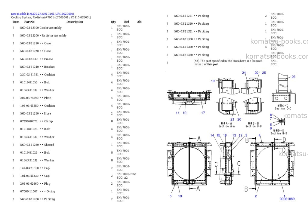 Komatsu HM300-2R S/N 7201-UP Parts catalog cover Page 8 Komatsu HM300-2R S/N 7201-UP Parts catalog cover Page 8