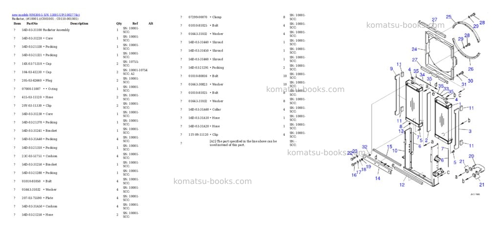Komatsu HM300-5 S/N 13001-UP Parts catalog cover Page 10