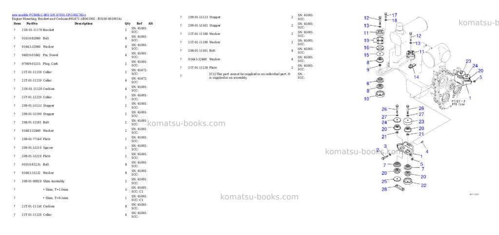 Komatsu PC800LC-8E0 S/N 67001-UP Parts catalog cover Page 2 Komatsu PC800LC-8E0 S/N 67001-UP Parts catalog cover Page 2