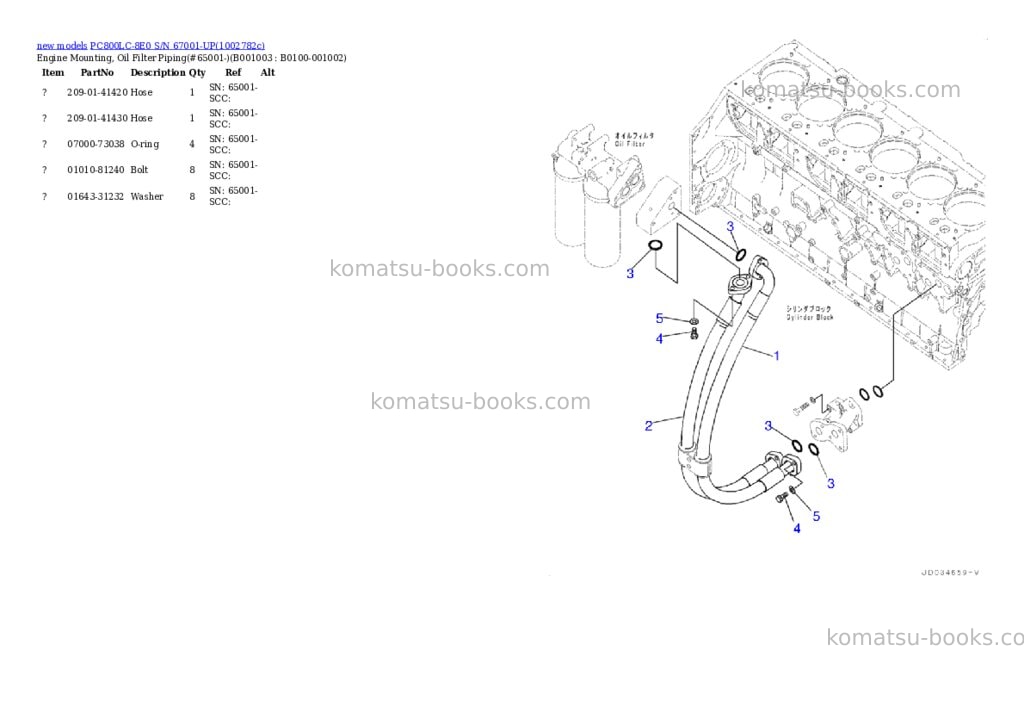 Komatsu PC800LC-8E0 S/N 67001-UP Parts catalog cover Page 3 Komatsu PC800LC-8E0 S/N 67001-UP Parts catalog cover Page 3