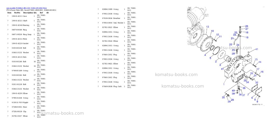 Komatsu PC800LC-8R1 S/N 72001-UP Parts catalog cover Page 7 Komatsu PC800LC-8R1 S/N 72001-UP Parts catalog cover Page 7