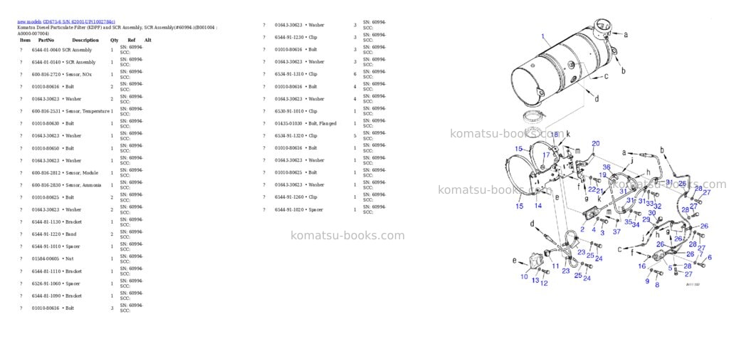 Komatsu GD675-6 S/N 62001-UP Parts catalog cover Page 4