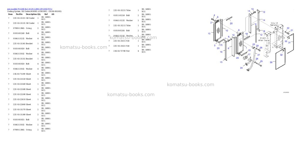 Komatsu PC228USLC-8 S/N 53001-UP Parts catalog cover Page 5 Komatsu PC228USLC-8 S/N 53001-UP Parts catalog cover Page 5