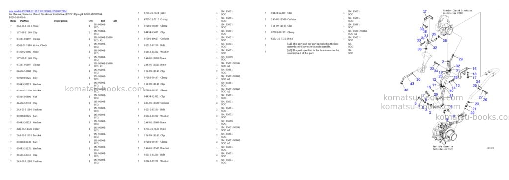 Komatsu PC240LC-11E0 S/N 97001-UP Parts catalog cover Page 5 Komatsu PC240LC-11E0 S/N 97001-UP Parts catalog cover Page 5
