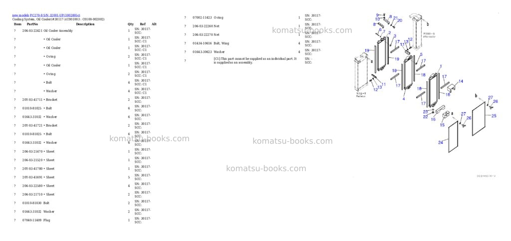 Komatsu PC270-8 S/N 32001-UP Parts catalog cover Page 5 Komatsu PC270-8 S/N 32001-UP Parts catalog cover Page 5
