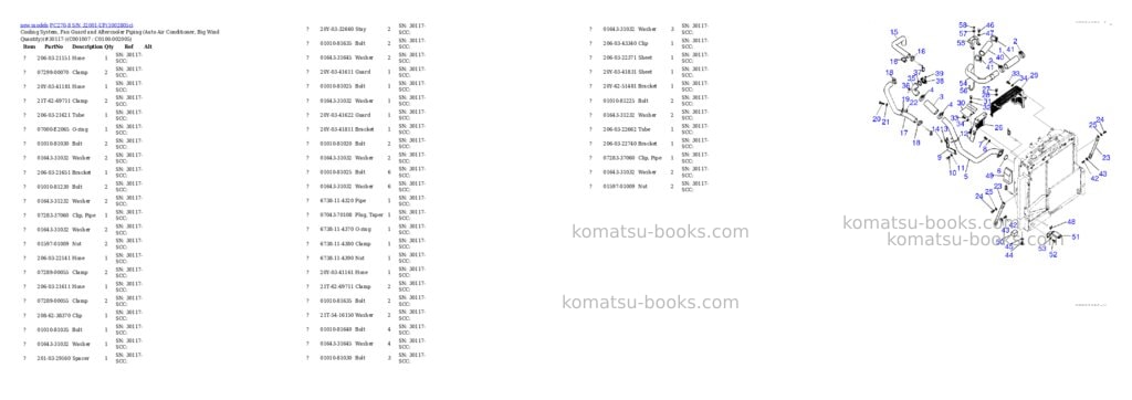 Komatsu PC270-8 S/N 32001-UP Parts catalog cover Page 9 Komatsu PC270-8 S/N 32001-UP Parts catalog cover Page 9