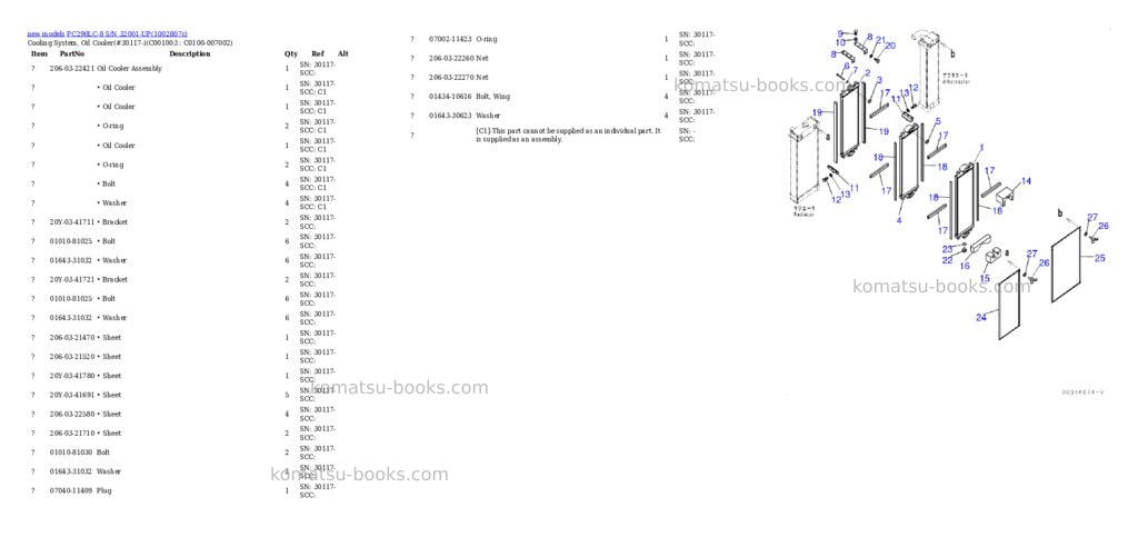 Komatsu PC290LC-8 S/N 32001-UP Parts catalog cover Page 10 Komatsu PC290LC-8 S/N 32001-UP Parts catalog cover Page 10