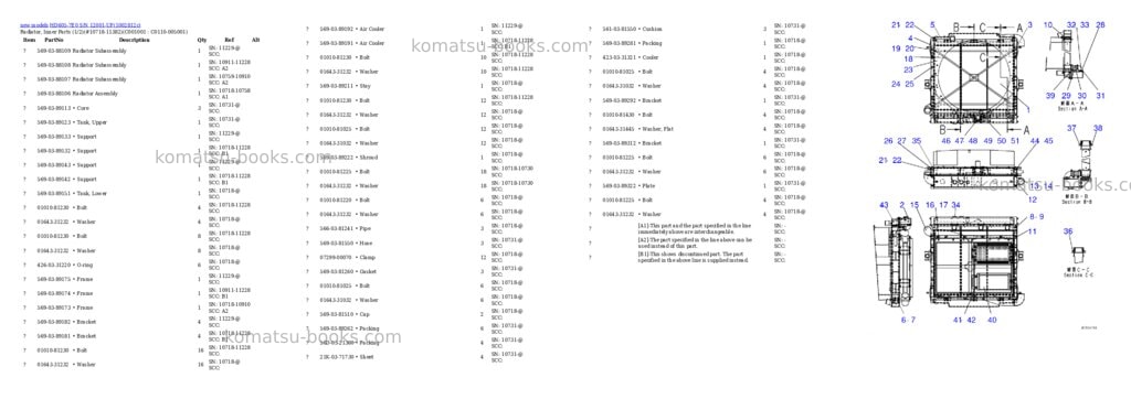 Komatsu HD605-7E0 S/N 12001-UP Parts catalog cover Page 10