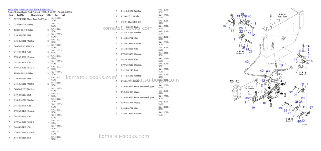 Komatsu HD605-7E0 S/N 12001-UP Parts catalog cover Page 3