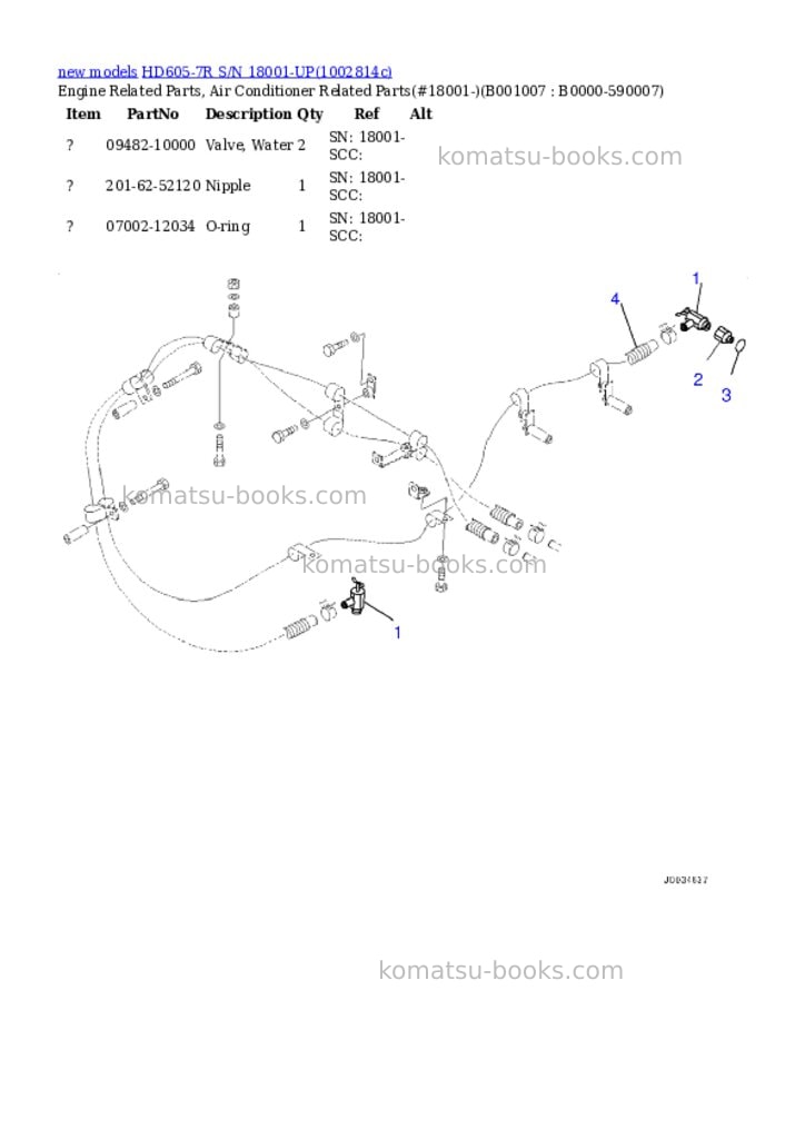 Komatsu HD605-7R S/N 18001-UP Parts catalog cover Page 7 Komatsu HD605-7R S/N 18001-UP Parts catalog cover Page 7