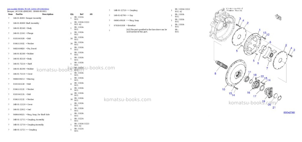 Komatsu HD405-7R S/N 12001-UP Parts catalog cover Page 2