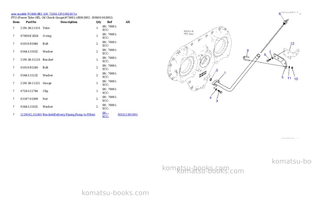 Komatsu PC600-8R1 S/N 71001-UP Parts catalog cover Page 5