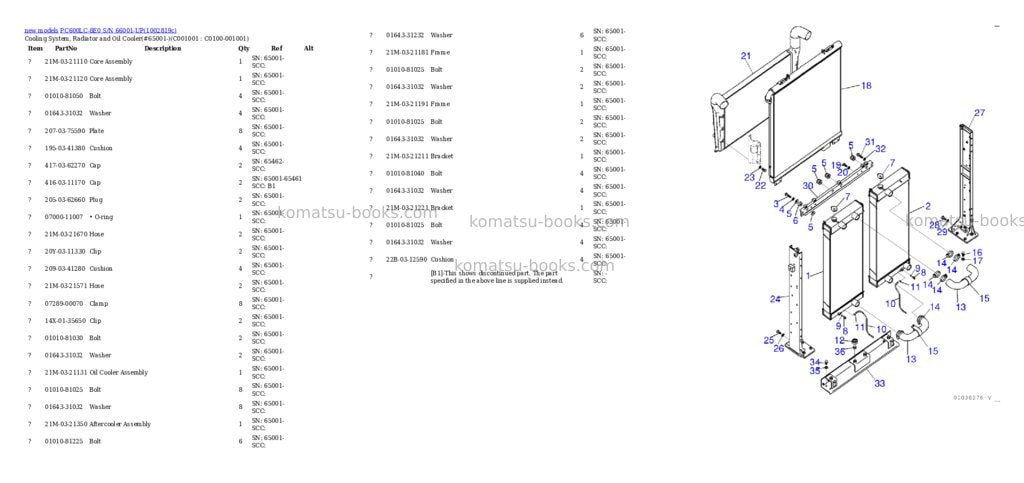 Komatsu PC600LC-8E0 S/N 66001-UP Parts catalog cover Page 10