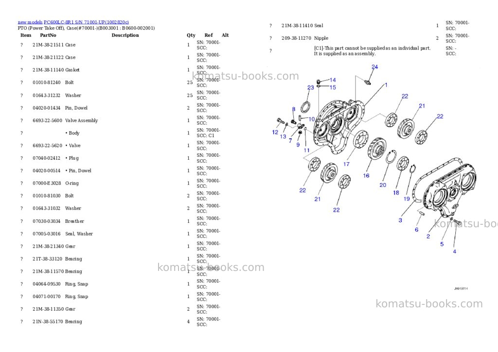Komatsu PC600LC-8R1 S/N 71001-UP Parts catalog cover Page 4