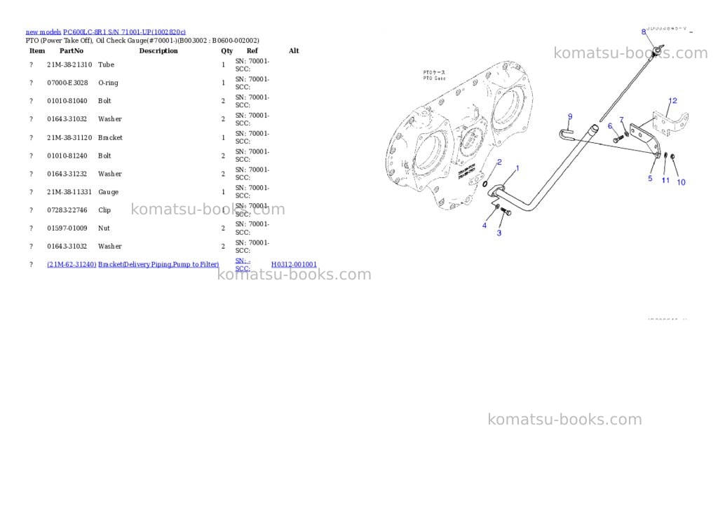 Komatsu PC600LC-8R1 S/N 71001-UP Parts catalog cover Page 5
