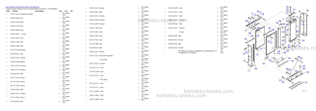 Komatsu PC350-8M2 S/N 85001-UP Parts catalog cover Page 6 Komatsu PC350-8M2 S/N 85001-UP Parts catalog cover Page 6