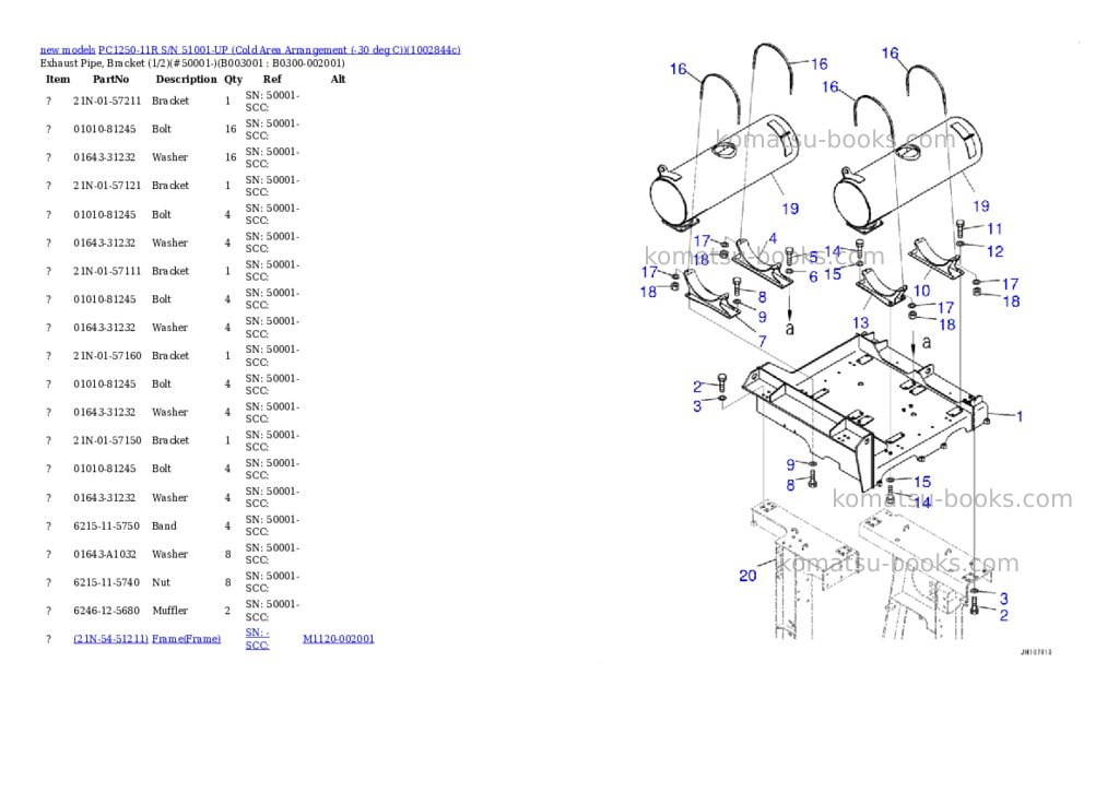 Komatsu PC1250-11R S/N 51001-UP (Cold Area Arrangement (-30 deg C)) Parts catalog cover Page 10 Komatsu PC1250-11R S/N 51001-UP (Cold Area Arrangement (-30 deg C)) Parts catalog cover Page 10