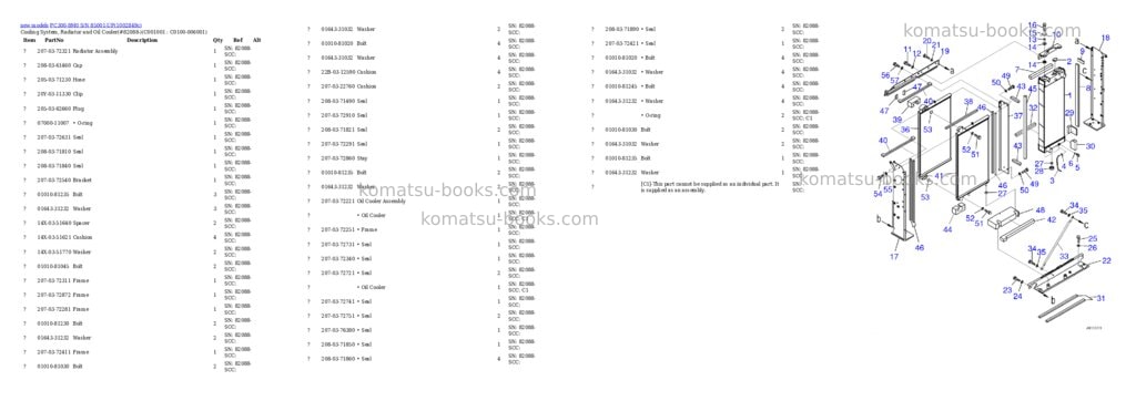 Komatsu PC300-8M0 S/N 85001-UP Parts catalog cover Page 3 Komatsu PC300-8M0 S/N 85001-UP Parts catalog cover Page 3