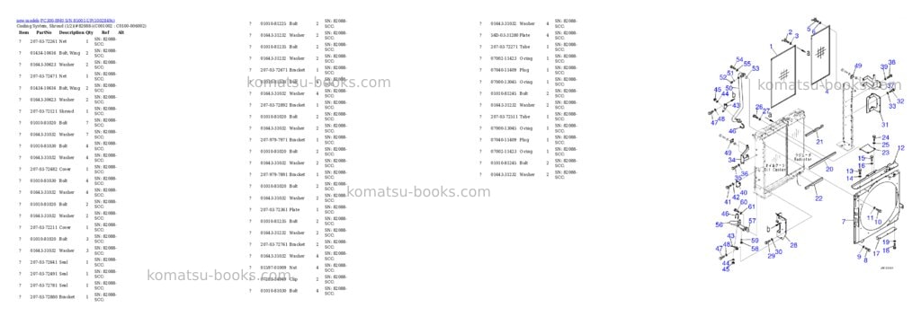 Komatsu PC300-8M0 S/N 85001-UP Parts catalog cover Page 4 Komatsu PC300-8M0 S/N 85001-UP Parts catalog cover Page 4