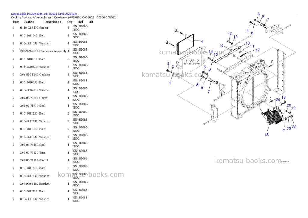 Komatsu PC300-8M0 S/N 85001-UP Parts catalog cover Page 5 Komatsu PC300-8M0 S/N 85001-UP Parts catalog cover Page 5