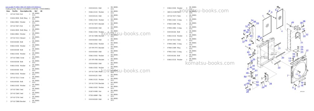 Komatsu PC300LC-8M2 S/N 85001-UP Parts catalog cover Page 7