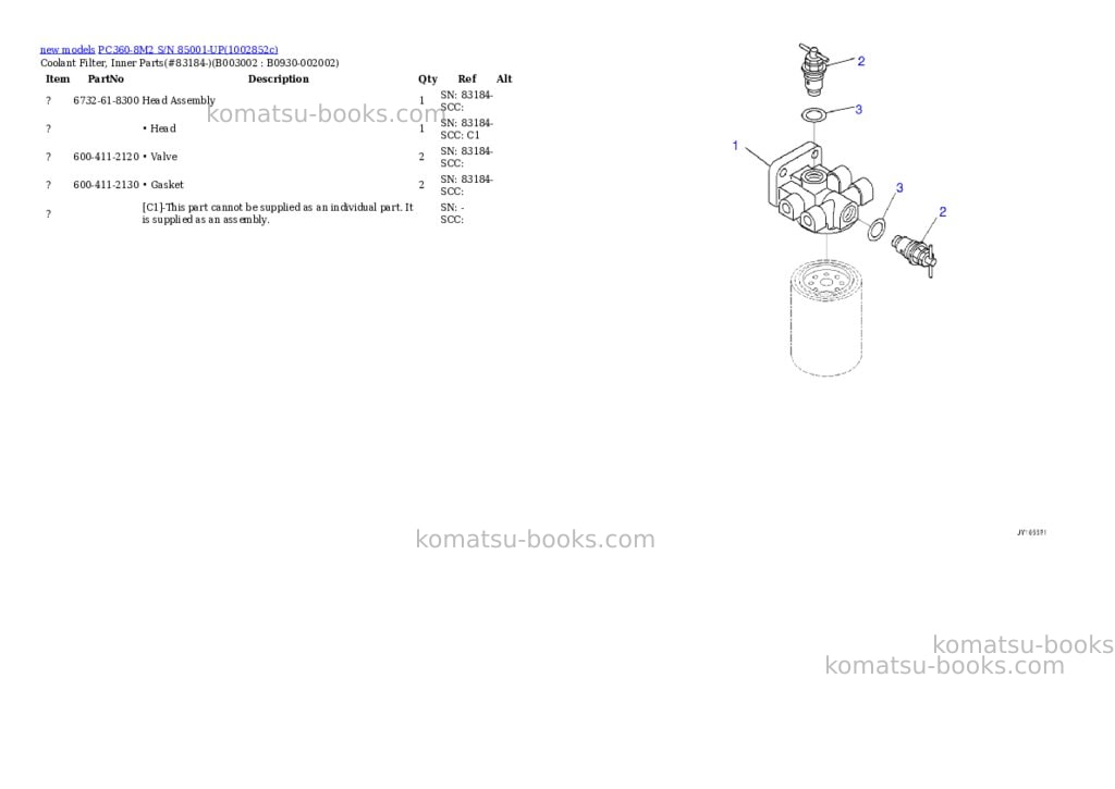 Komatsu PC360-8M2 S/N 85001-UP Parts catalog cover Page 4 Komatsu PC360-8M2 S/N 85001-UP Parts catalog cover Page 4