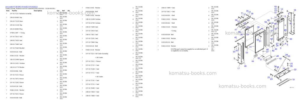 Komatsu PC360-8M2 S/N 85001-UP Parts catalog cover Page 6 Komatsu PC360-8M2 S/N 85001-UP Parts catalog cover Page 6