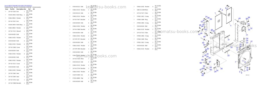 Komatsu PC360-8M2 S/N 85001-UP Parts catalog cover Page 7 Komatsu PC360-8M2 S/N 85001-UP Parts catalog cover Page 7