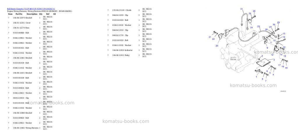 Komatsu D21P-8E0 S/N 92001-UP Parts catalog cover Page 4