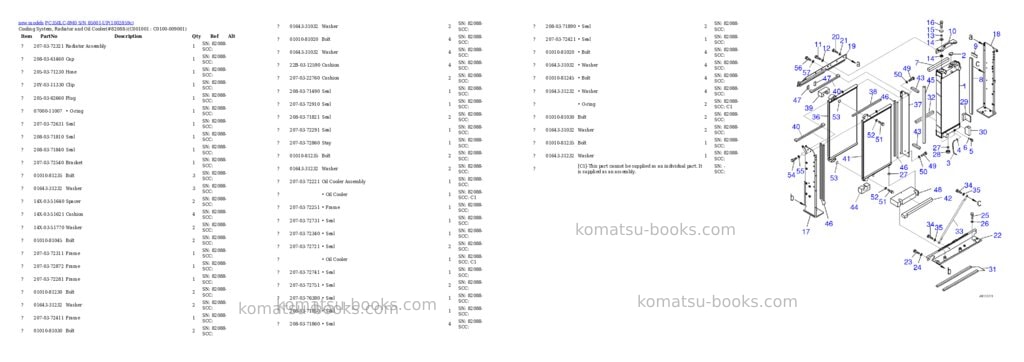 Komatsu PC350LC-8M0 S/N 85001-UP Parts catalog cover Page 3 Komatsu PC350LC-8M0 S/N 85001-UP Parts catalog cover Page 3