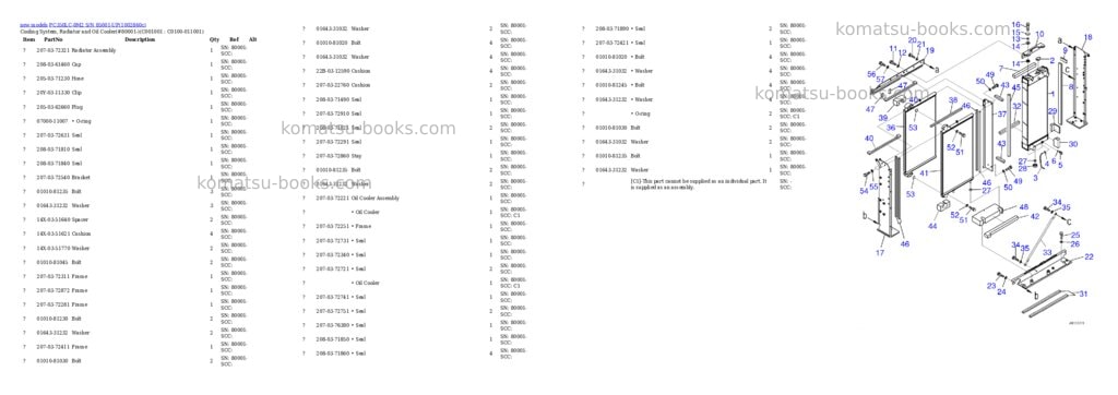 Komatsu PC350LC-8M2 S/N 85001-UP Parts catalog cover Page 6 Komatsu PC350LC-8M2 S/N 85001-UP Parts catalog cover Page 6