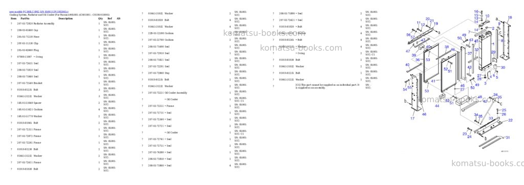 Komatsu PC360LC-8M2 S/N 85001-UP Parts catalog cover Page 6 Komatsu PC360LC-8M2 S/N 85001-UP Parts catalog cover Page 6