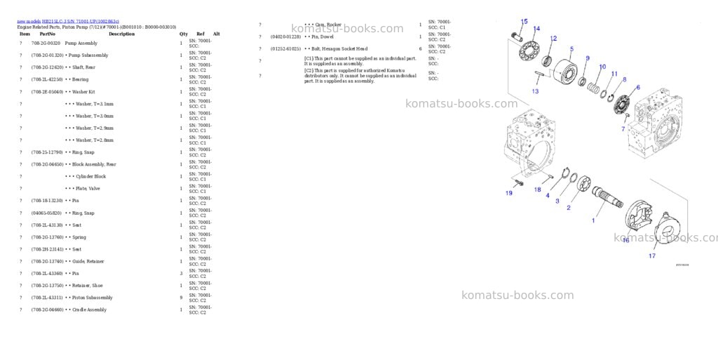 Komatsu HB215LC-3 S/N 71001-UP Parts catalog cover Page 10