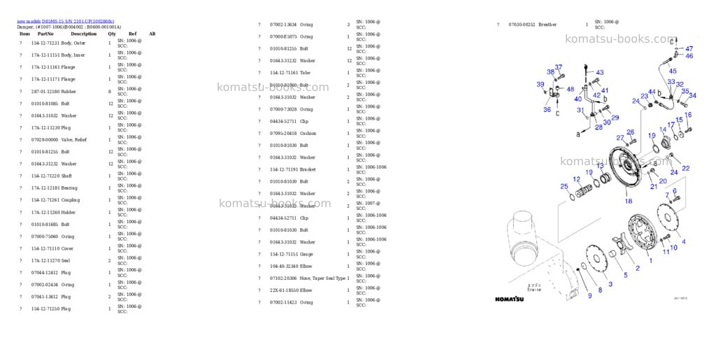 Komatsu D85MS-15 S/N 2101-UP Parts catalog cover Page 5