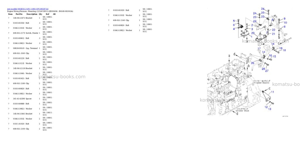 Komatsu D85ESS-3 S/N 11001-UP Parts catalog cover Page 10